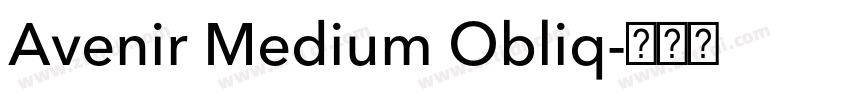 Avenir Medium Obliq字体转换
